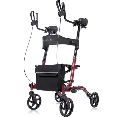 $107 • Buy OEM ELENKER Rollator Walker Upright Walker Folding Stand Up Walking Medical Aid