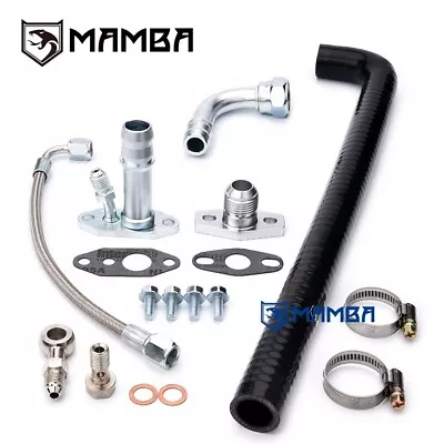 MAMBA Turbo Oil Feed Return Line Kit For Nissan ZD30ETi 3.0L W/ Garrett GT2052V • $159.85