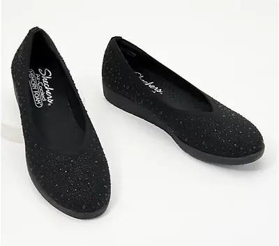 Skechers Stretch Fit Sparkle Knit Skimmers- Cleo Women’s Shoes Flats 6 M • $32.99