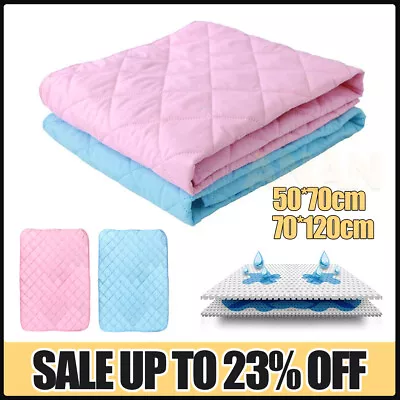 Washable Absorbent Incontinence Bed Pads Baby Mat Sheet Mattress Reusable Sheets • £5.24