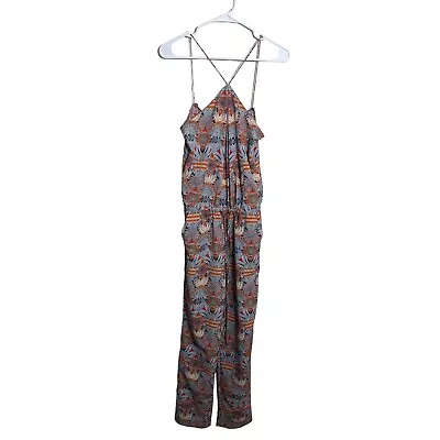 Zara Trafaluc Jumpsuit Women's Small Multicolor Sleeveless Strappy Colorful • $7.20