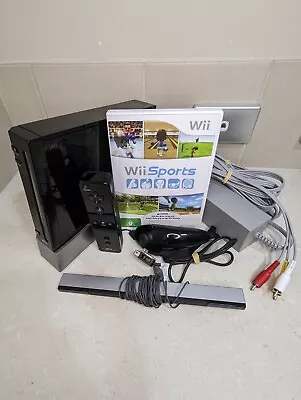 Nintendo Wii Console Black Rvl-001 GameCube Compatible + Wii Sports Game PAL • $99.99