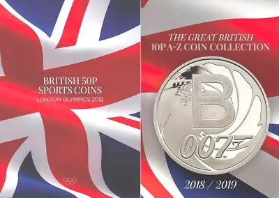 British 50p Olympic Coin Album A - Z London 10p Album Twin Pack DEAL [C] • £34.95