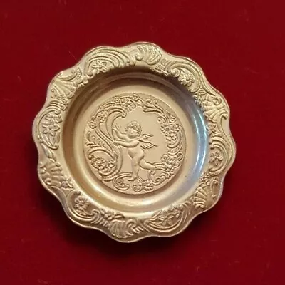 Dollhouse Miniature Vintage Sterling Silver Rococo Period Plate  1:12 • $19.99