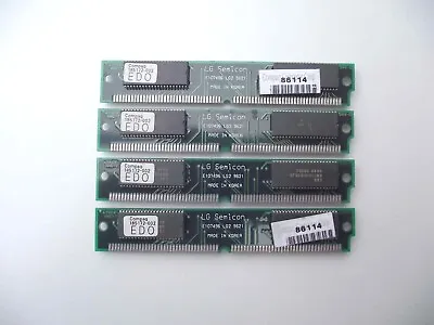 72 Pin SIMM 8MB Memory EDO Double Sided  X 4 LG • £18.99