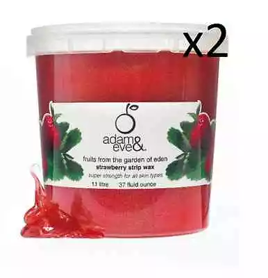 Adam & Eve Premium Strawberry Strip Wax 1kg X2 - Waxing Hair Removal • $56