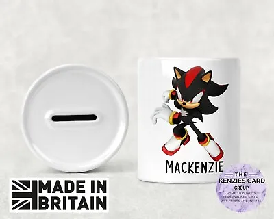 Personalised Any Name Sonic The Hedgehog - Shadow -  Money Box Piggy Bank  • £8.68