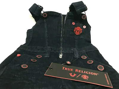 True Religion Girls NWT Toddlers Overalls Manchester United Dark Blue Size 2T  • $26.95