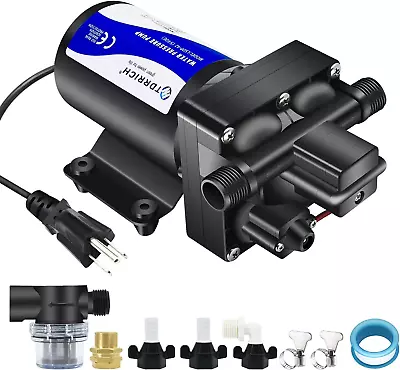 TDRRICH Water Pressure Booster Pump For House110V RV Water Transfer 5.5GPM For • $85.58