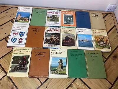 Vintage Observer's Book Bundle- X17 Books- Heraldry/ Cacti/ Birds/ Automobiles • £34.99