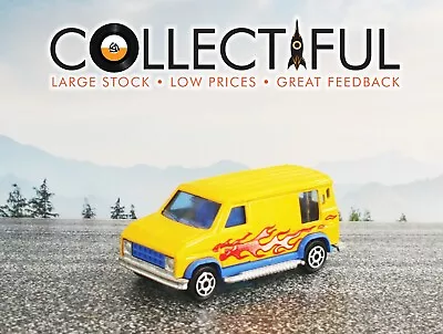 Majorette - U.s. Van - Yellow With Flames - Diecast *beauty* 🔥320 • $3.99