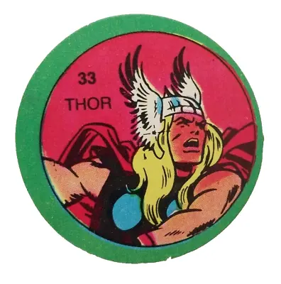 1980 Marvel Superheroes Thor Card Disc Pog Argentina Variant Not Terrabusi #33 • £13.01