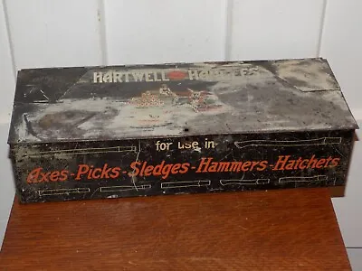 Vintage Hartwell Handles Metal Store Advertising Metal Box • $75