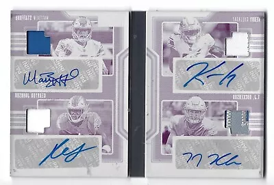 2019 Panini Playbook Front 4 Auto Signatures Printing Plate 1/1 Booklet | Lions • $129.99