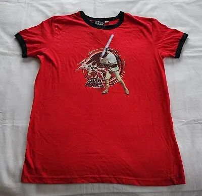 £15.72 • Buy Star Wars Mens Luke Skywalker Red Printed Short Sleeve T Shirt Size S NOS 2004