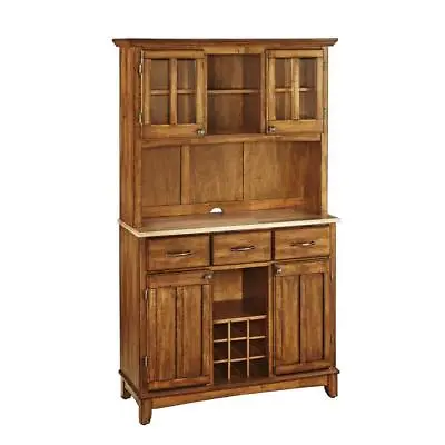 HOMESTYLES Sideboards And Buffet Tables 44 H X 72.2 W 5-Shelves + Wine Rack • $1026.35