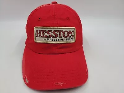 Hesston Massey Ferguson Agri-Service Distressed Adjustable Hat Cap Farm Tractor • $14.99