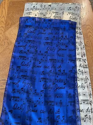 Scarf Scarves Music Notes Only Jesus Can Do It Set Of 2 • $15