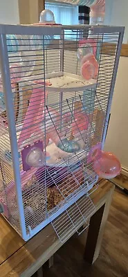 Hamster Cage With Extra Tubes And Accessories Used • £25