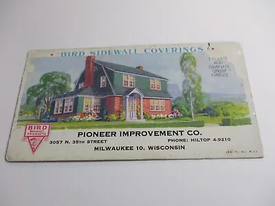 Vintage Ink Blotter Advertising Pioneer Improvement Co. Milwaukee Wisconsin • $6.99