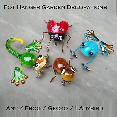 Animal Plant Pot Hanger Decorative Ornament Large Metal Garden Hanging Buddies • £8.99