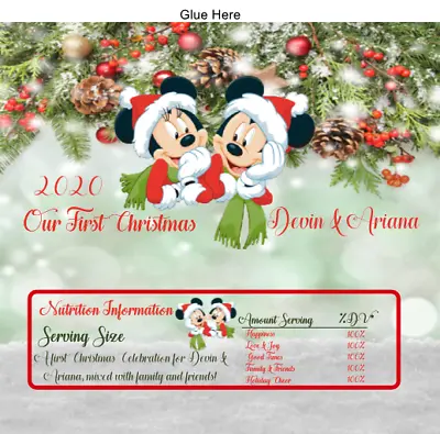 Christmas With Minnie & Mickey Mouse Hershey Candy Bar Wrappers - Set Of 12 • $9.99