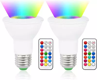 Bonlux 10W LED PAR20 RGB Dimmable Spotlight E26 Medium Base Color Changing Flood • $28.74