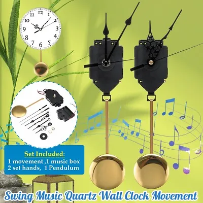 Quartz Pendulum Trigger Clock Movement Chime Music DIY Box Completer Home Office • $17.59