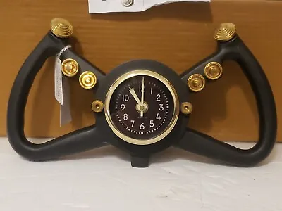 Pendulux Cockpit Clock NEW In Box Black Gold Accents Airplane Jet Pilot • $337.13