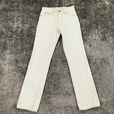 VTG Levis Jeans Mens Actual 28X31 White 509 Straight Made In USA 80s Orange Tab • $39.98