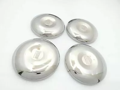 Vintage Fiat Car 9  Center Wheel Hub Caps/Cover Chromed Steel X4 Caps • $218.61