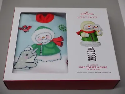 Hallmark Miniature Tree Topper & Skirt Snow Buddies New GM6265 • $8.48