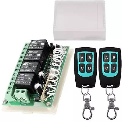 12V Relay Remote Switch Wireless RF Remote Control Switch 4 Channel Relay Modul • $27.41