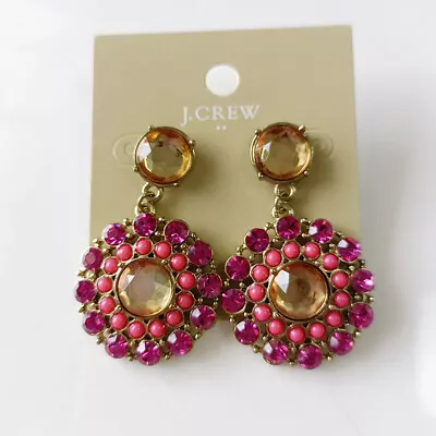 New Jcrew Resin Floral Drop Earrings Gift Fashion Women Party Holiday Jewelry • $7.99