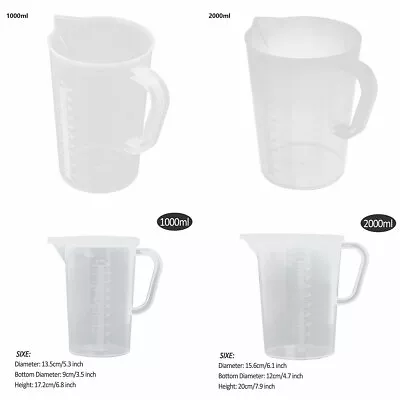 US Water Pitcher Jug Pour Measuring_Cup With Lid For Cold Ice Tea Juice Beer • $12.63