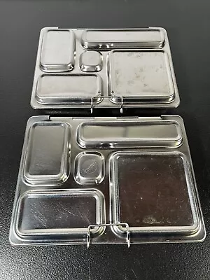 Lot Of 2 Planet Box 5 Compartment Lunch Bento Boxes Aluminum Food Storage • $34.99