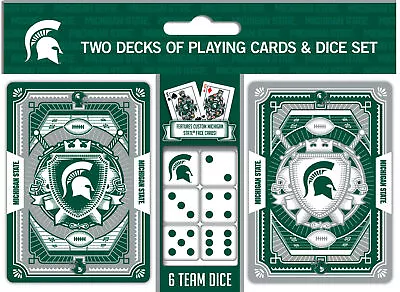 Michigan State Spartans NCAA 2-Pack Playing Cards & Dice Set • $19.99