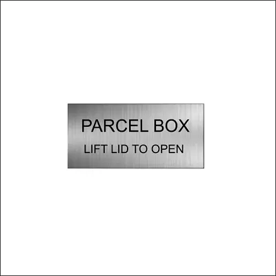 Parcel Box Lift Lid To Open Aluminium Metal Sign Letters Mail Delivery Post • £4.25