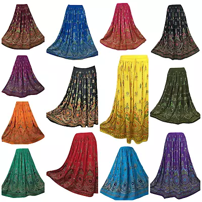Sequin Party Skirt Summer Bohemian Maxi New Hippie Long 8 10 12 14 16 18 20 22 • £14.99