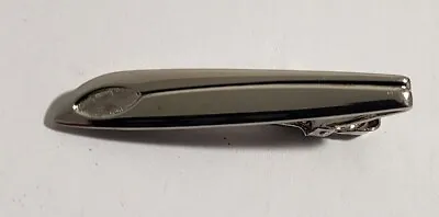 VINTAGE TIE BAR CLIP CLASP STAY Silver Tone Sleek Design • $5.59