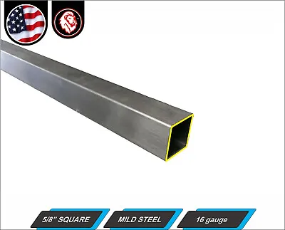 5/8  Square Metal Tube - Mild Steel - 16 Gauge - ERW - 11  Inch Long • $3