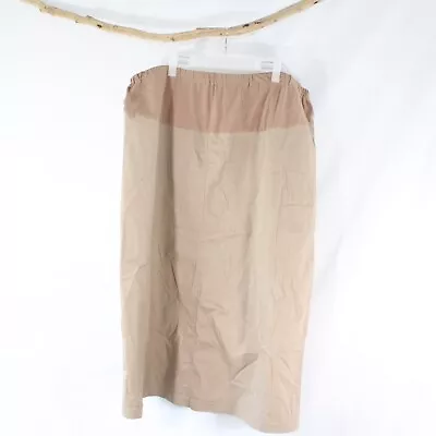 NC New Creation Maternity Long Modest Skirt Size 3X 39 Maxi Khaki Tan Skirt • $20