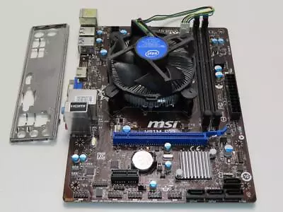 Msi H81m-e33 V1.2 Motherboard W/backplate And Cpu I5-4590 • $65.51