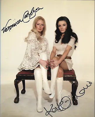 Kate O'Mara & Veronica Carlson HAMMER HORROR Genuine Autograph10 By 8 COA 36447 • £69.99