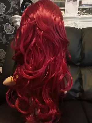 Wig & 2 Ponytails 1 Straight 1 Wavy In BURGUNDY RED 24 Inch Long Its A 3/4 Wig  • £19.95