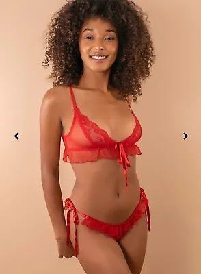 MYLA LONDON Elm Row Bra Size M Red Lingerie BNWT RRP £65 • £29.99