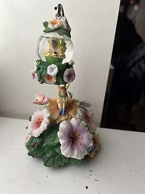 Vintage Fairies And Flowers Ceramic Music Box Snow Globe Waltz Of The Flowers • $25