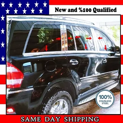 Chrome Door Pillar + Windows Trim S.STEEL Mercedes GL Class 320 350 450 500 550 • $80.91