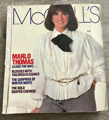 McCall’s Sewing Pattern Book Counter Store Catalog Vtg Nov 1983 Marlo Thomas • $129.95