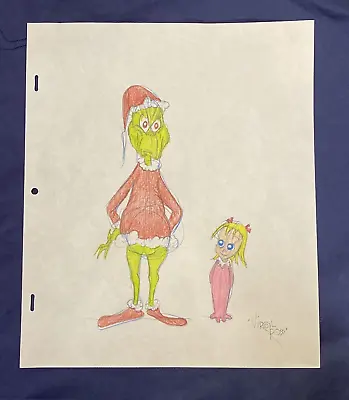 GRINCH STOLE CHRISTMAS Cindy Lou Animation Cel Drawing VIRGIL ROSS Dr Seuss • $559.99